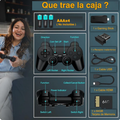 consola retro con mas de mil juegos